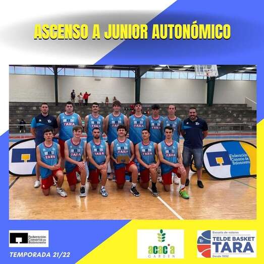 Equipo júnior masculino del Acacia Garden Basket Tara/TA.